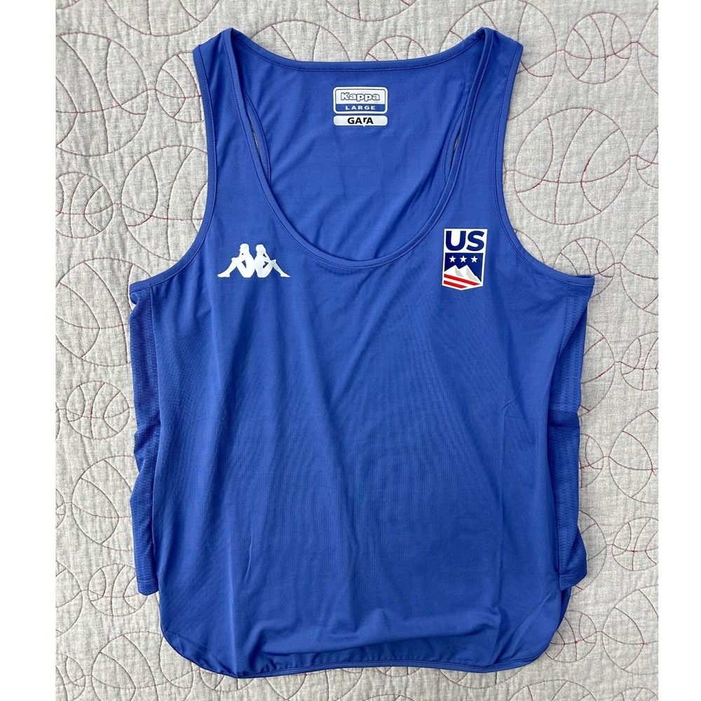 Kappa Tank Top Blue US Ski & Snowboard USA Gara Kombat System Women's Large